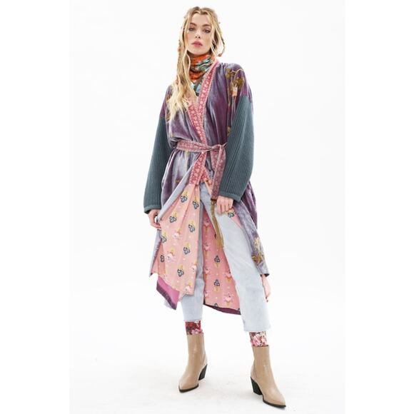 Aratta Grape Jam Size Small Something Magical Velvet Coat - Picture 3 of 8